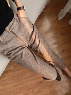 Herringbone Pencil Pants