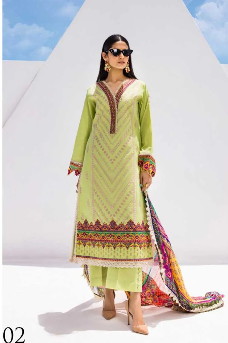 02 Green Meadow Tahra Eid Lawn Collection