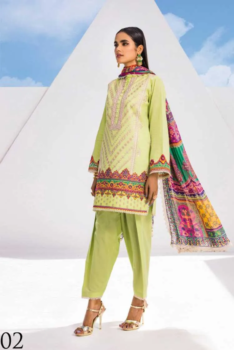 02 Green Meadow Tahra Eid Lawn Collection