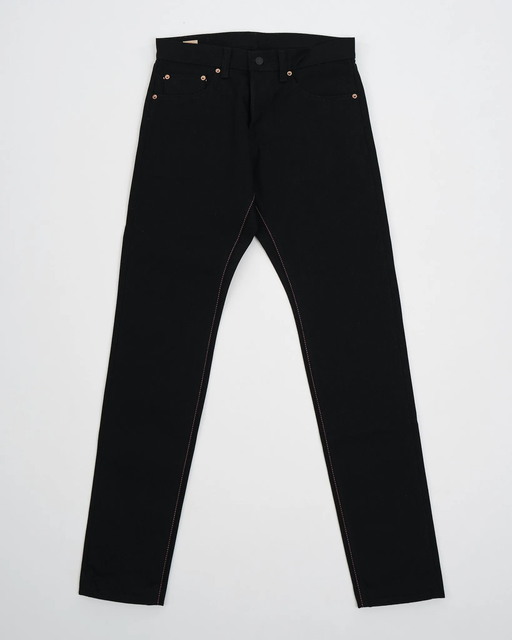 0405-B 15.7 oz Zimbabwe Cotton Black High Tapered Jeans