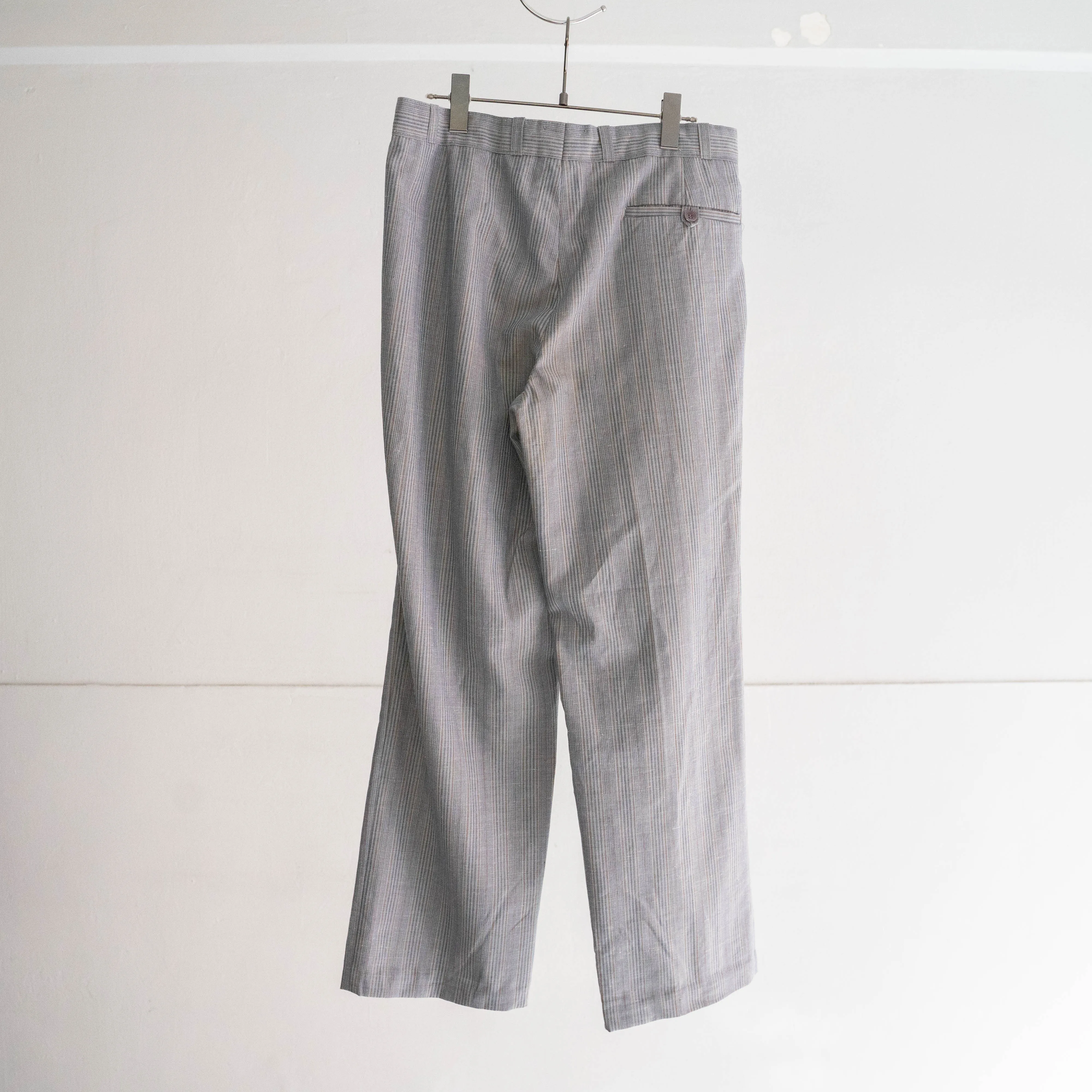 1970-80s Europe multi stripe gray slacks