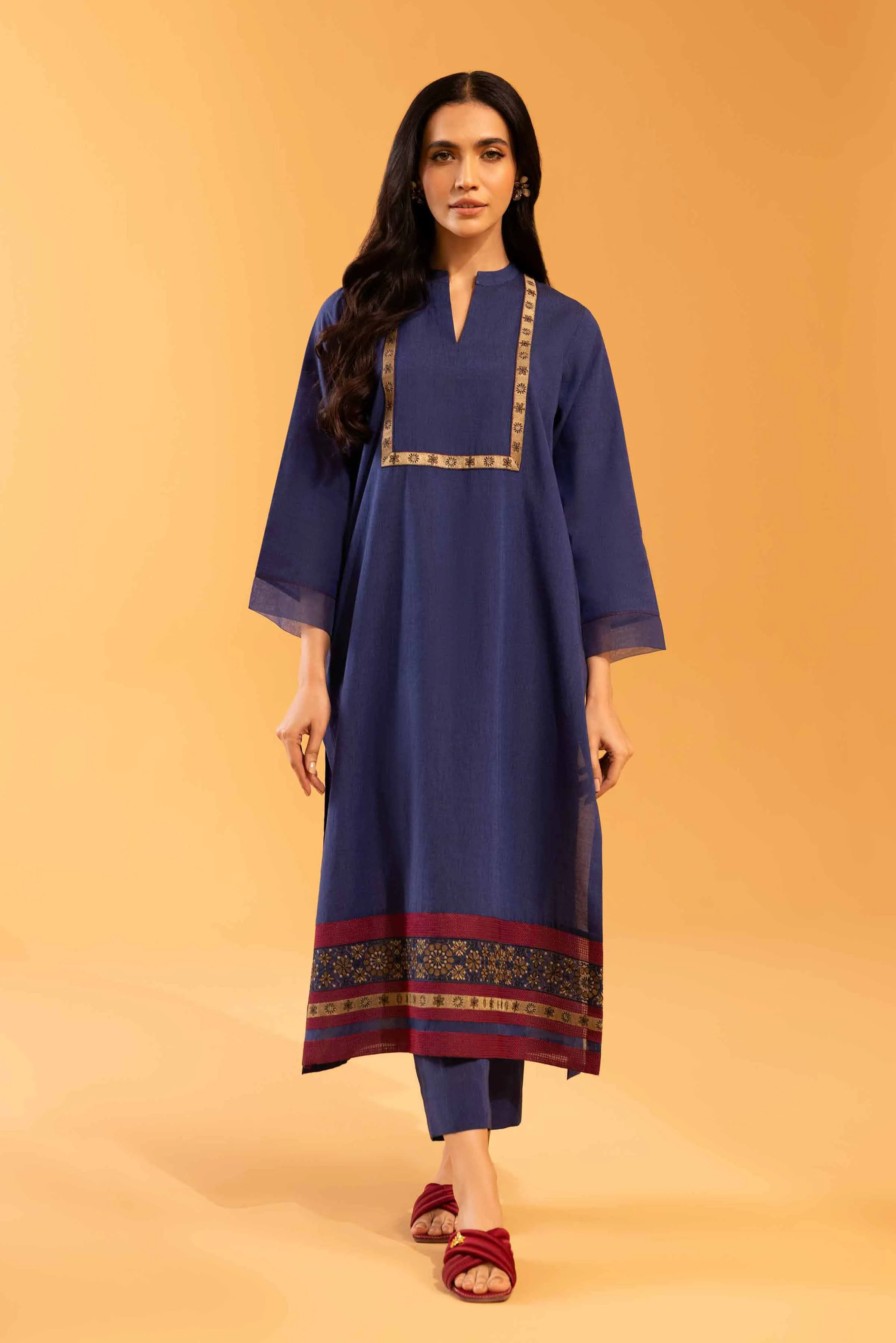 2 Piece - Embroidered Suit - KPS24-06