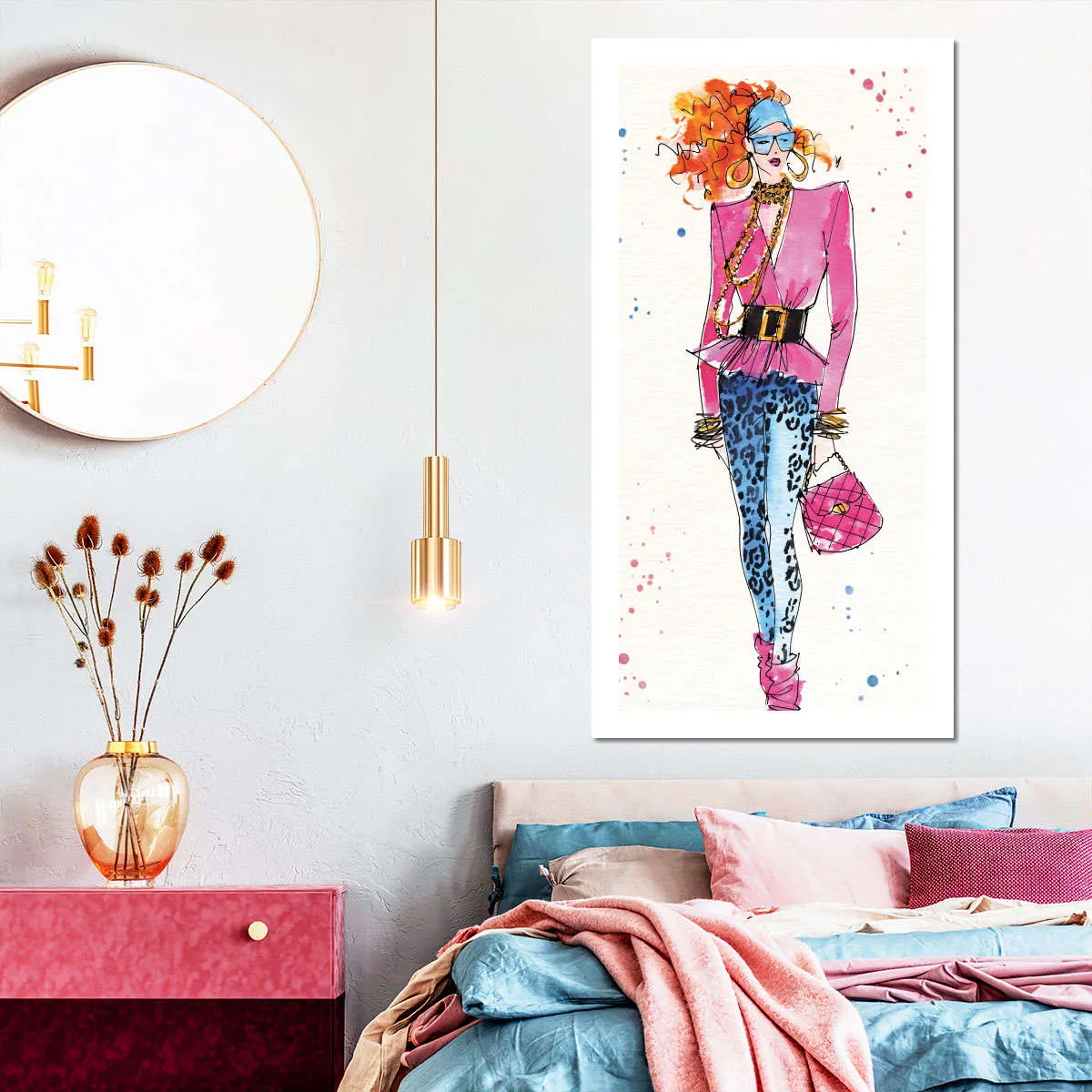 80s Fashion II Color Wall Art