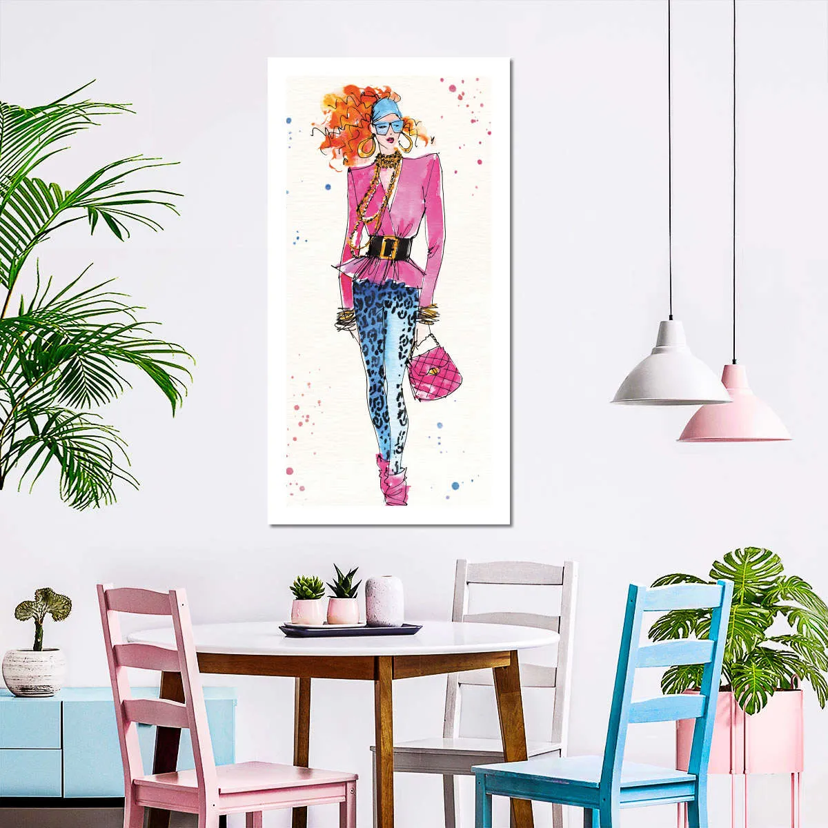 80s Fashion II Color Wall Art