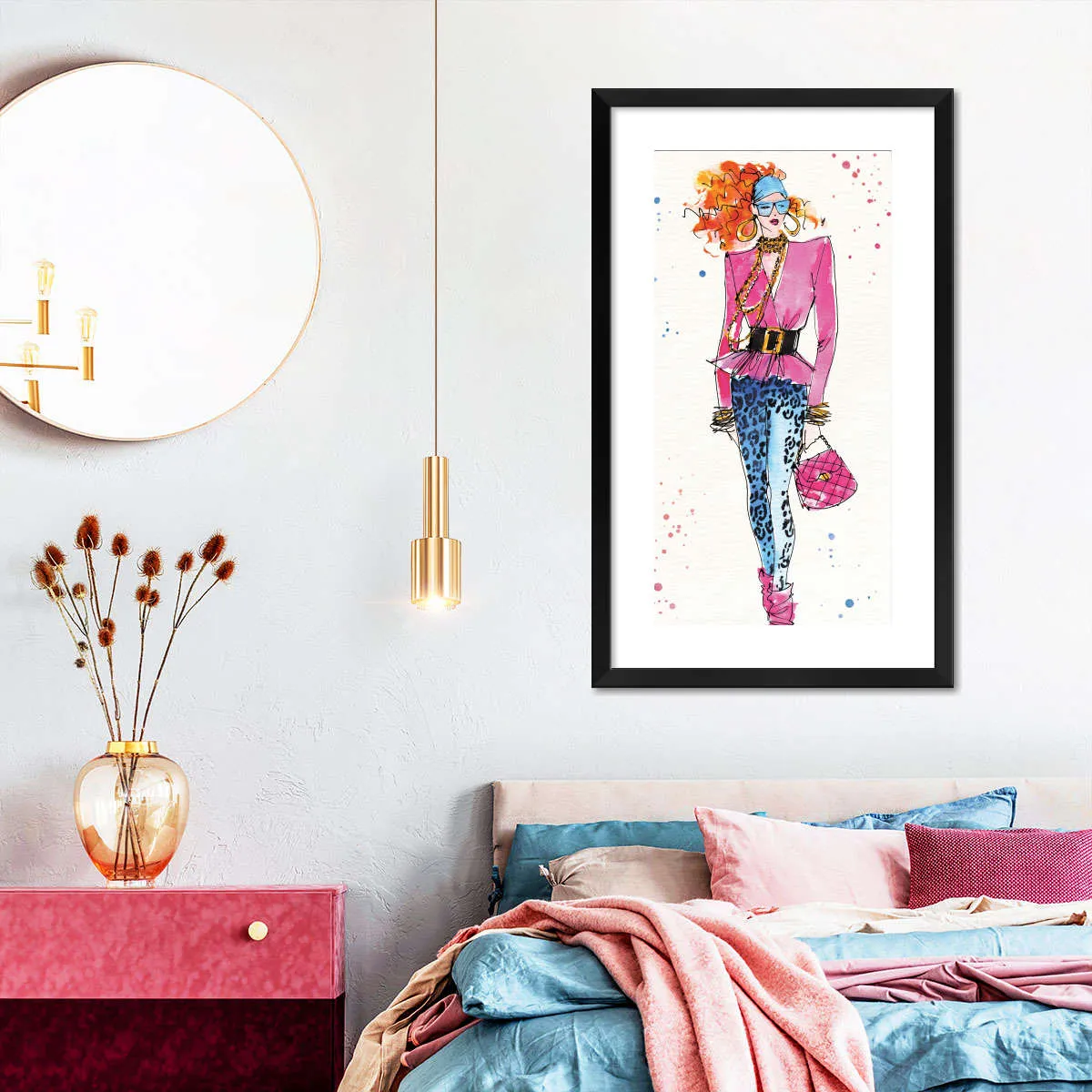 80s Fashion II Color Wall Art