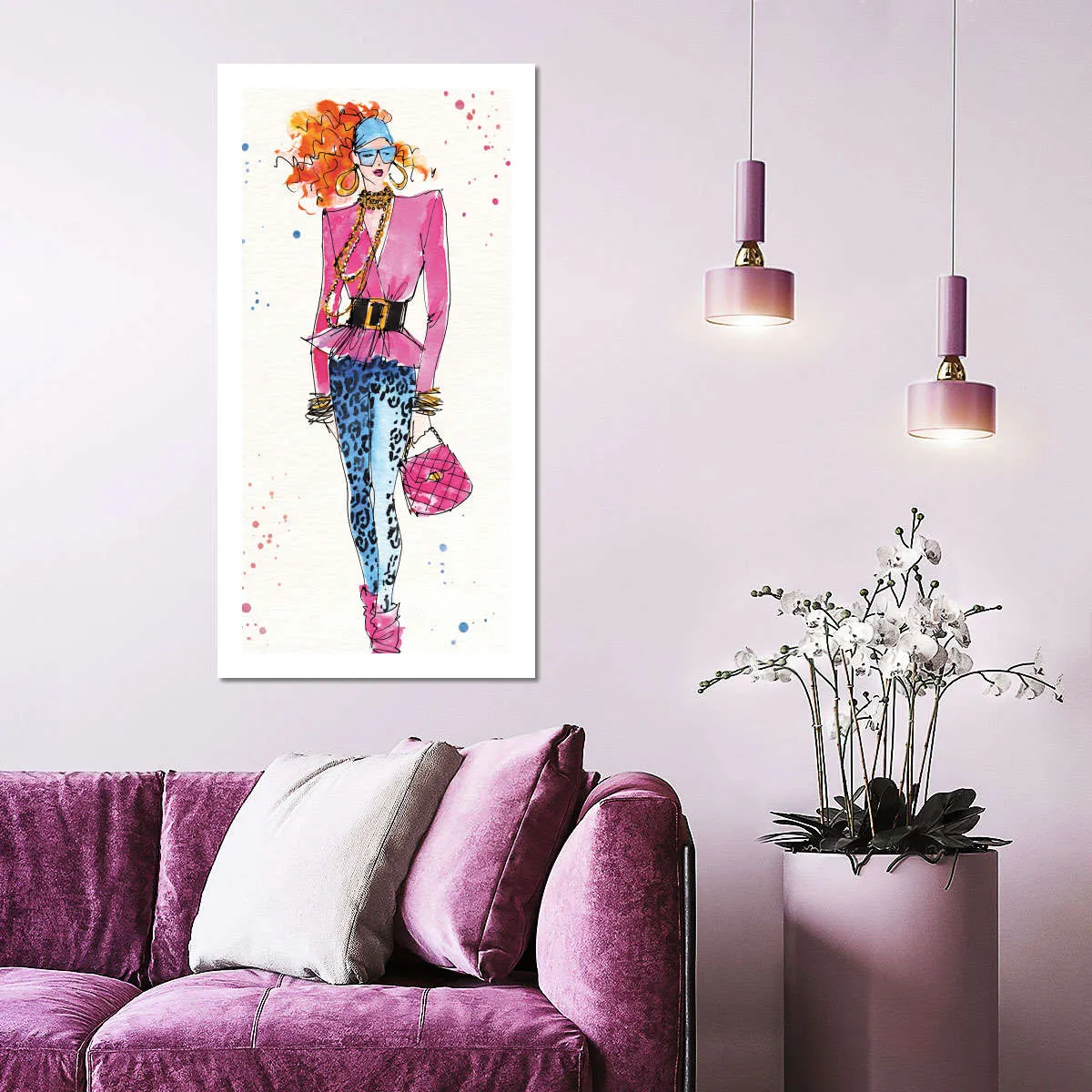 80s Fashion II Color Wall Art