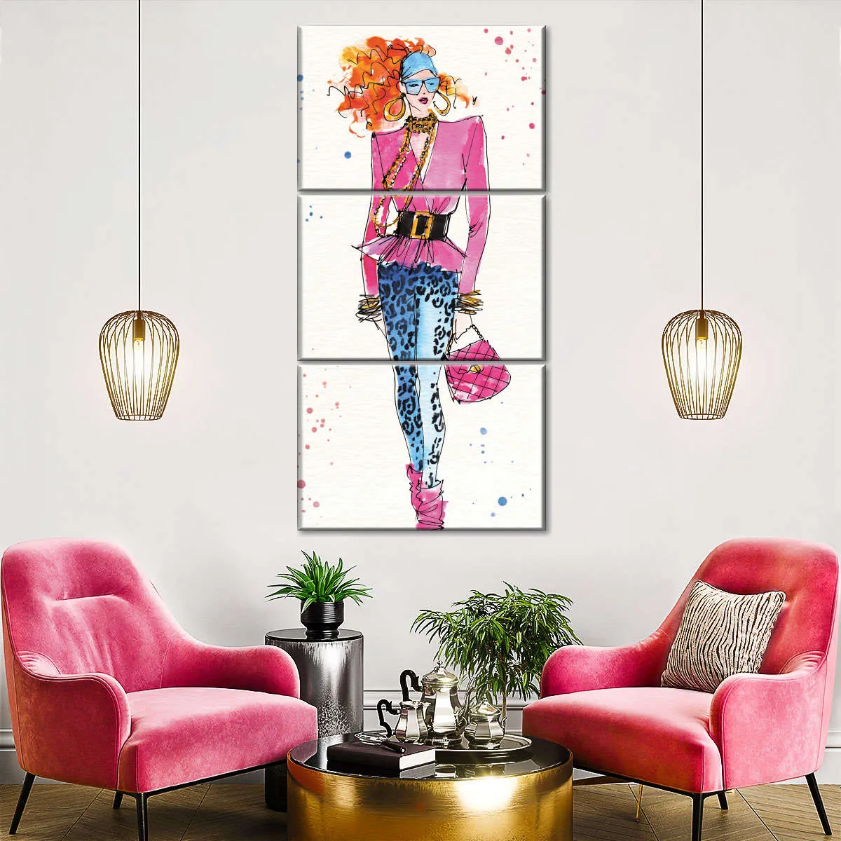 80s Fashion II Color Wall Art