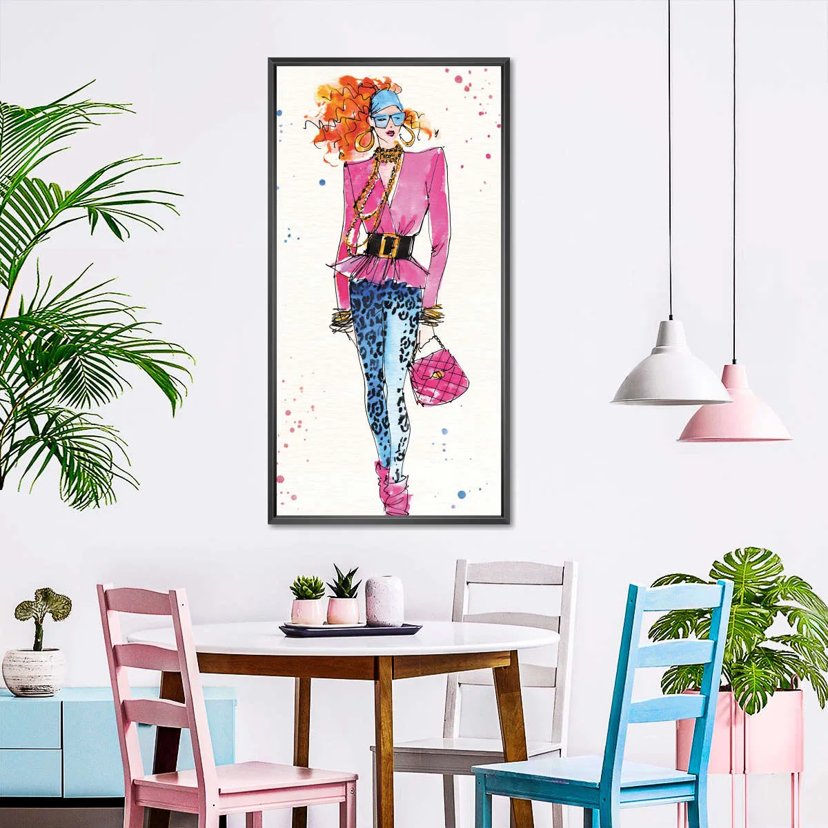 80s Fashion II Color Wall Art