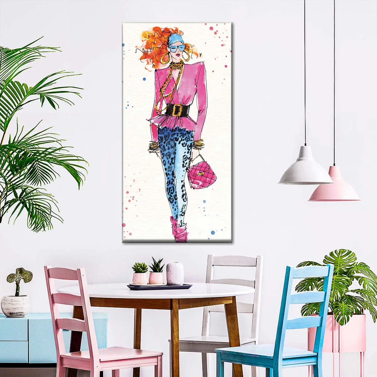 80s Fashion II Color Wall Art