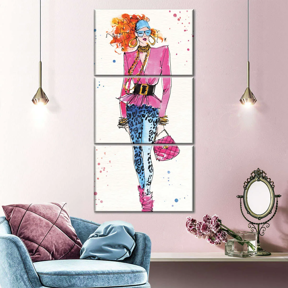 80s Fashion II Color Wall Art