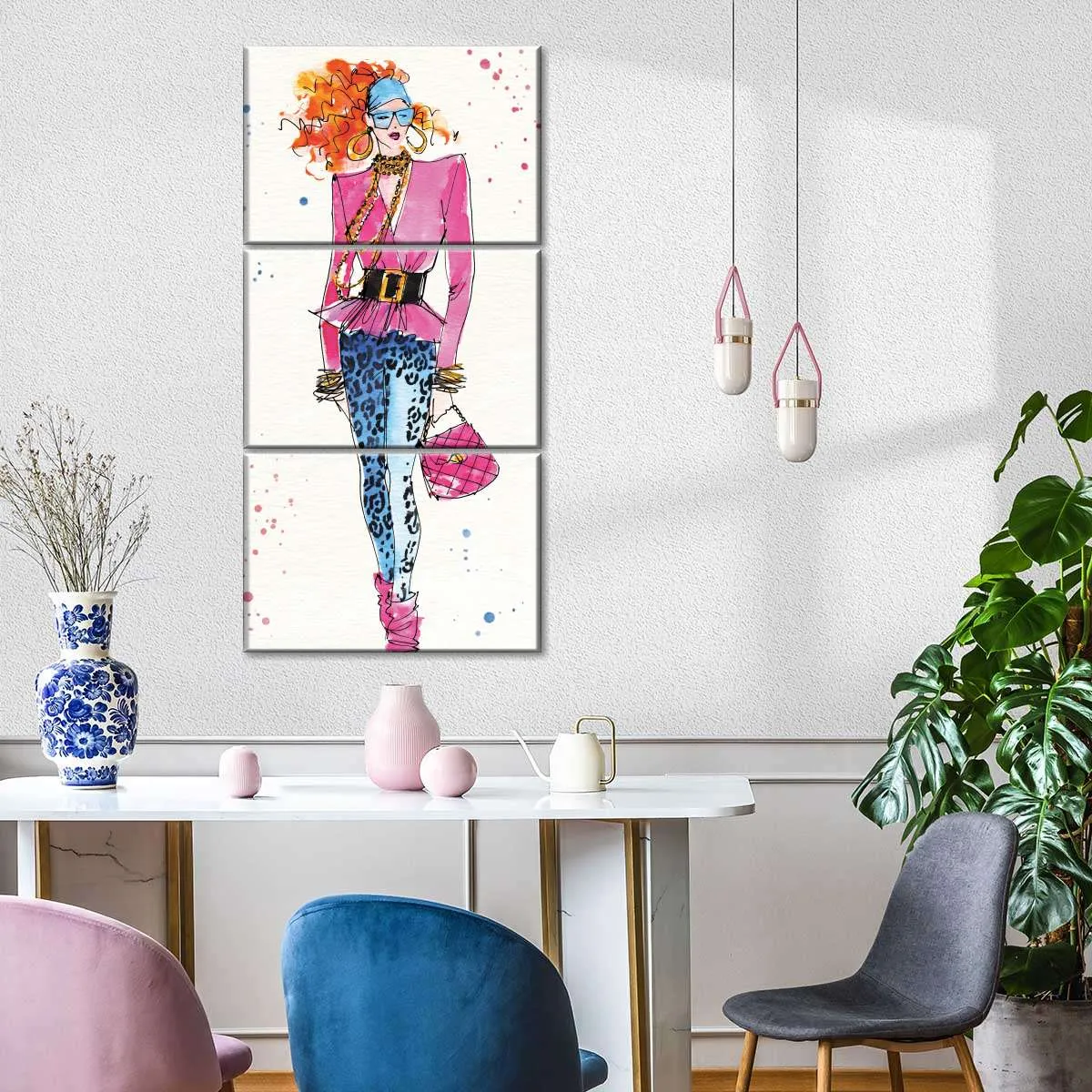 80s Fashion II Color Wall Art