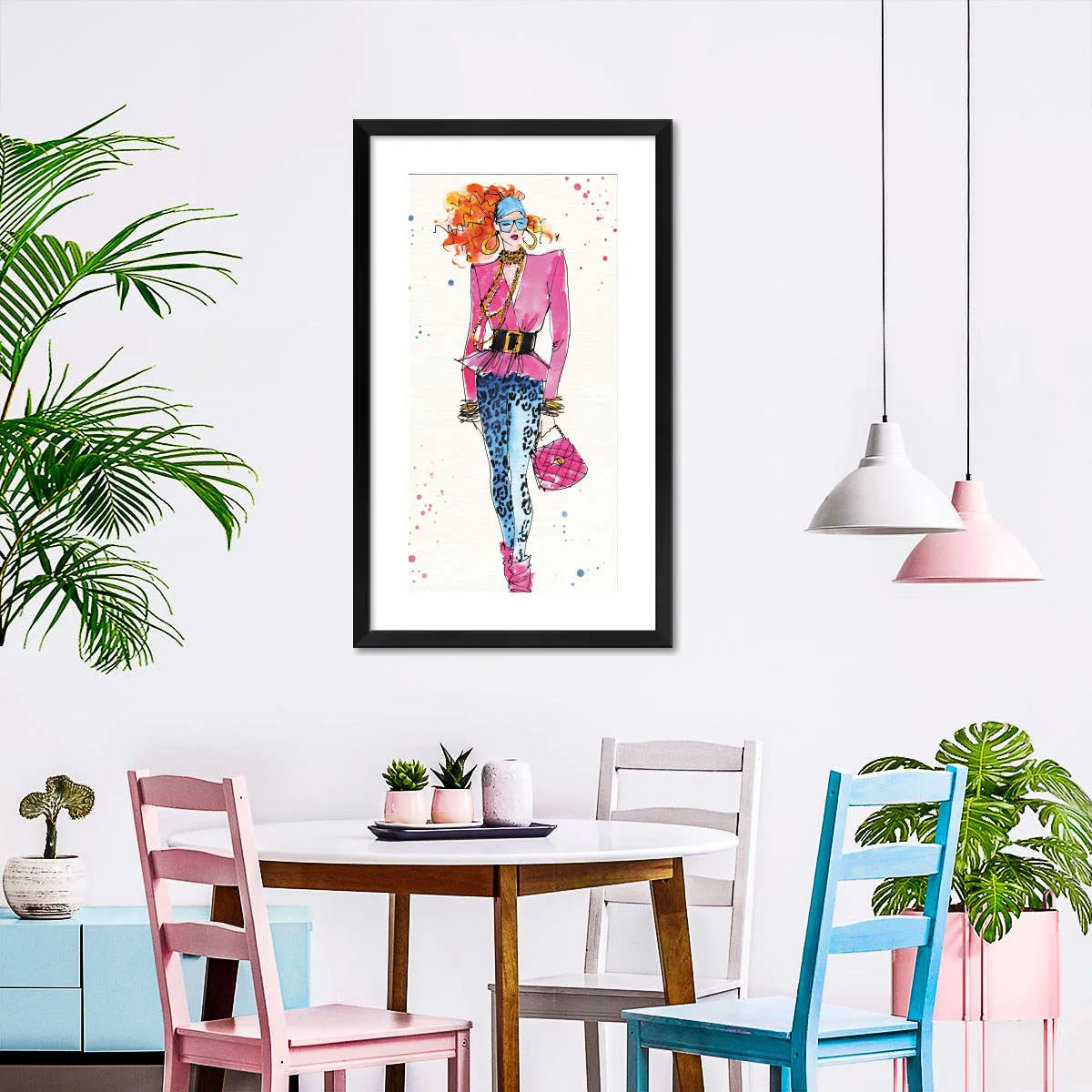 80s Fashion II Color Wall Art