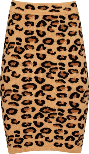 Alaïa Fall 1991 Runway Leopard Knit Pencil Skirt