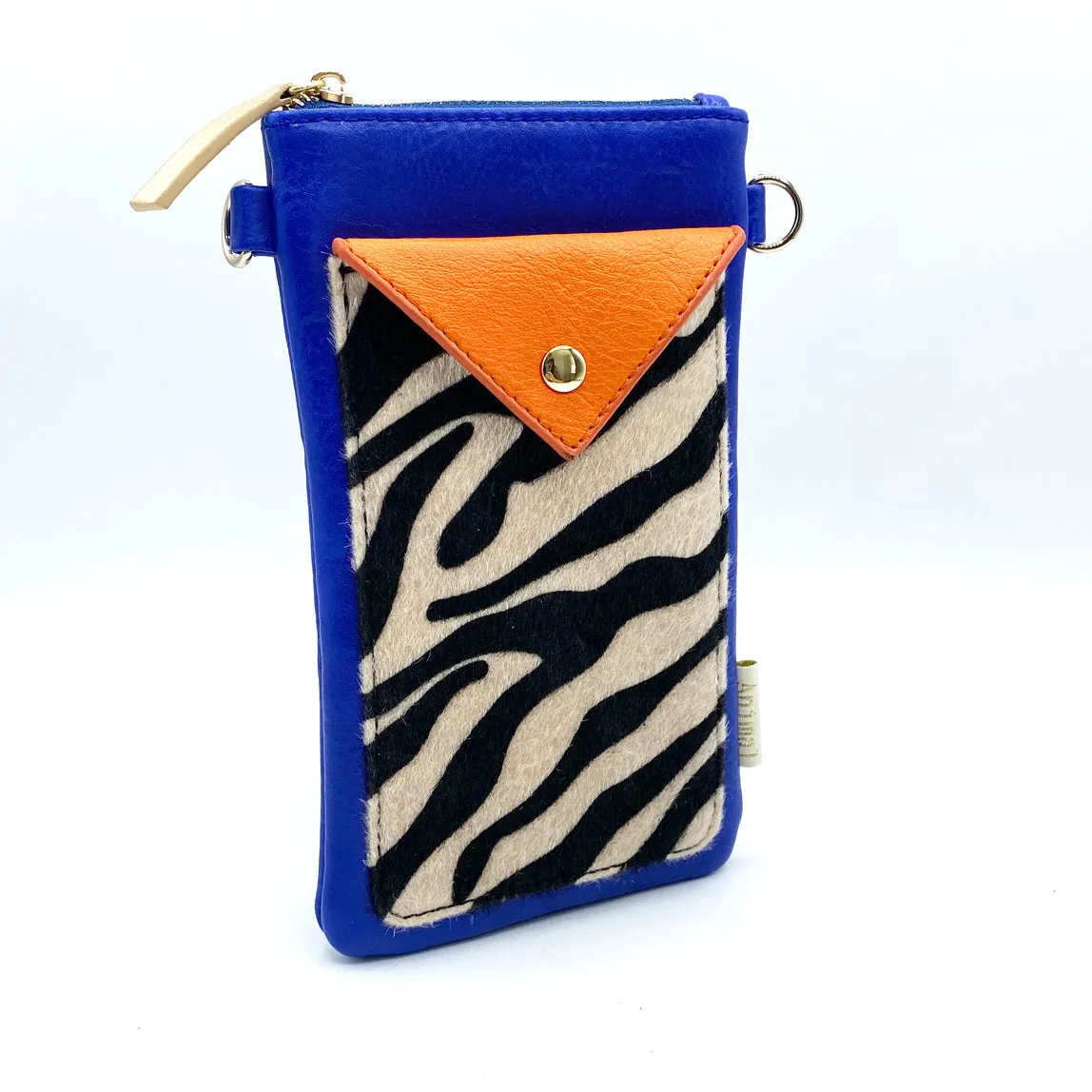 Animal Zebra Print Blue Small Cross Body Bag