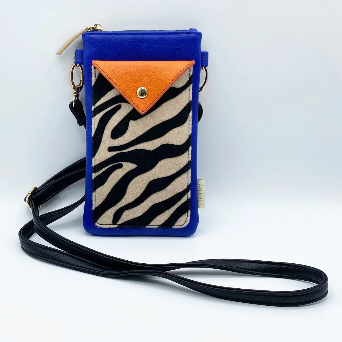 Animal Zebra Print Blue Small Cross Body Bag