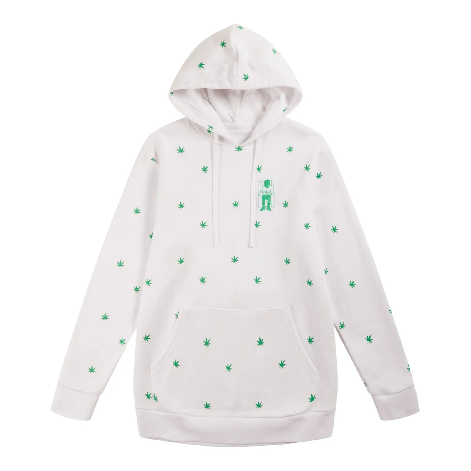 Stylish AOP Weed Leaf Graphic Hoodie for Trendy Comfort