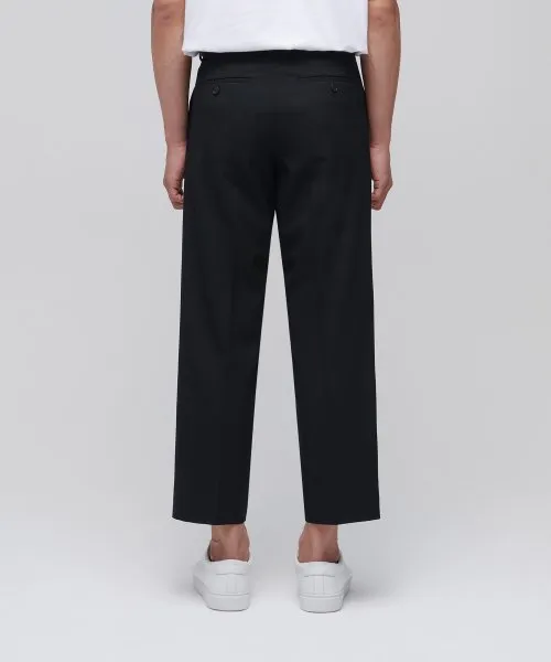 Aplaze Wide pants Crop Slacks Black