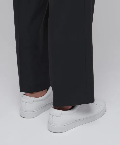 Aplaze Wide Pants Crop Slacks Dark Grey