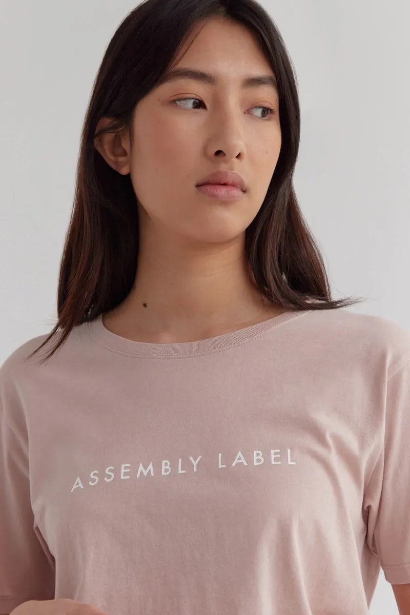 Assembly Label - Logo Cotton Crew Tee - Pink Clay