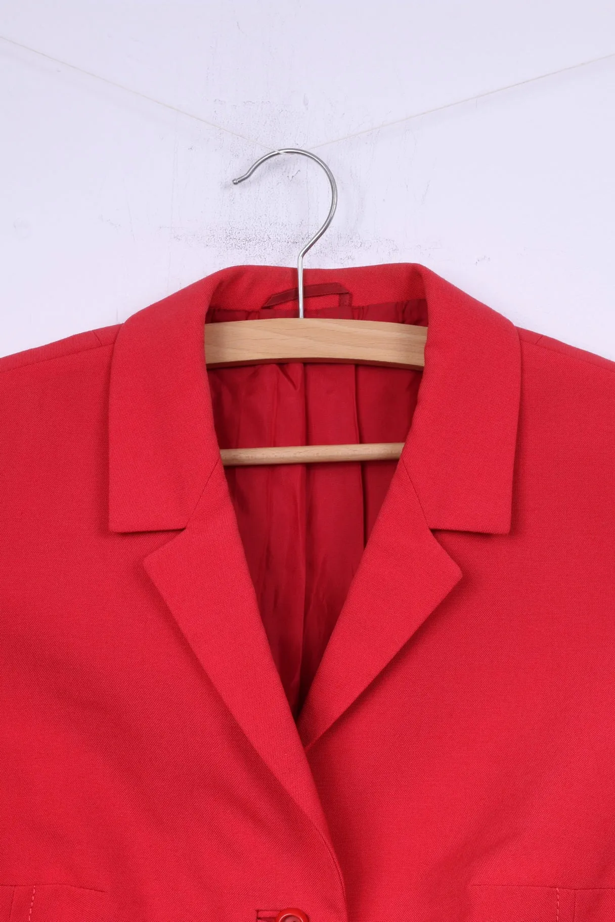 Astor Modelle Women 40 Skirt Suit Vintage Skirt Red Wool 2 Piece Trevira