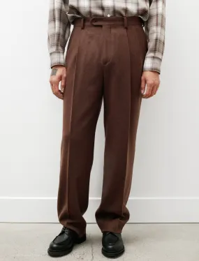 Baby Camel Flannel Slacks Dark Brown