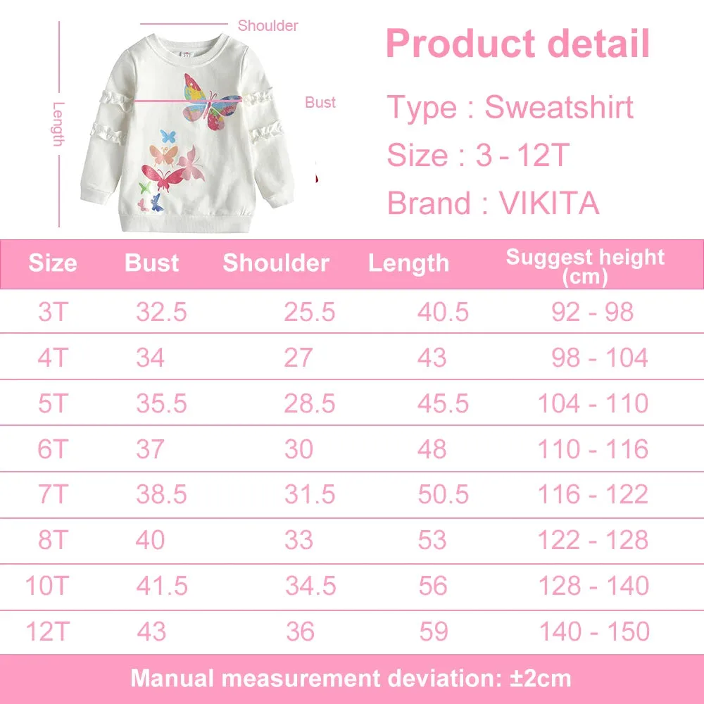 Baby Girls 3-12Y Butterfly Spring Casual Tops