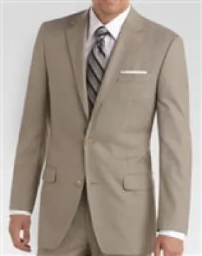 Modern Fit Baroni Tan Sharkskin Suit