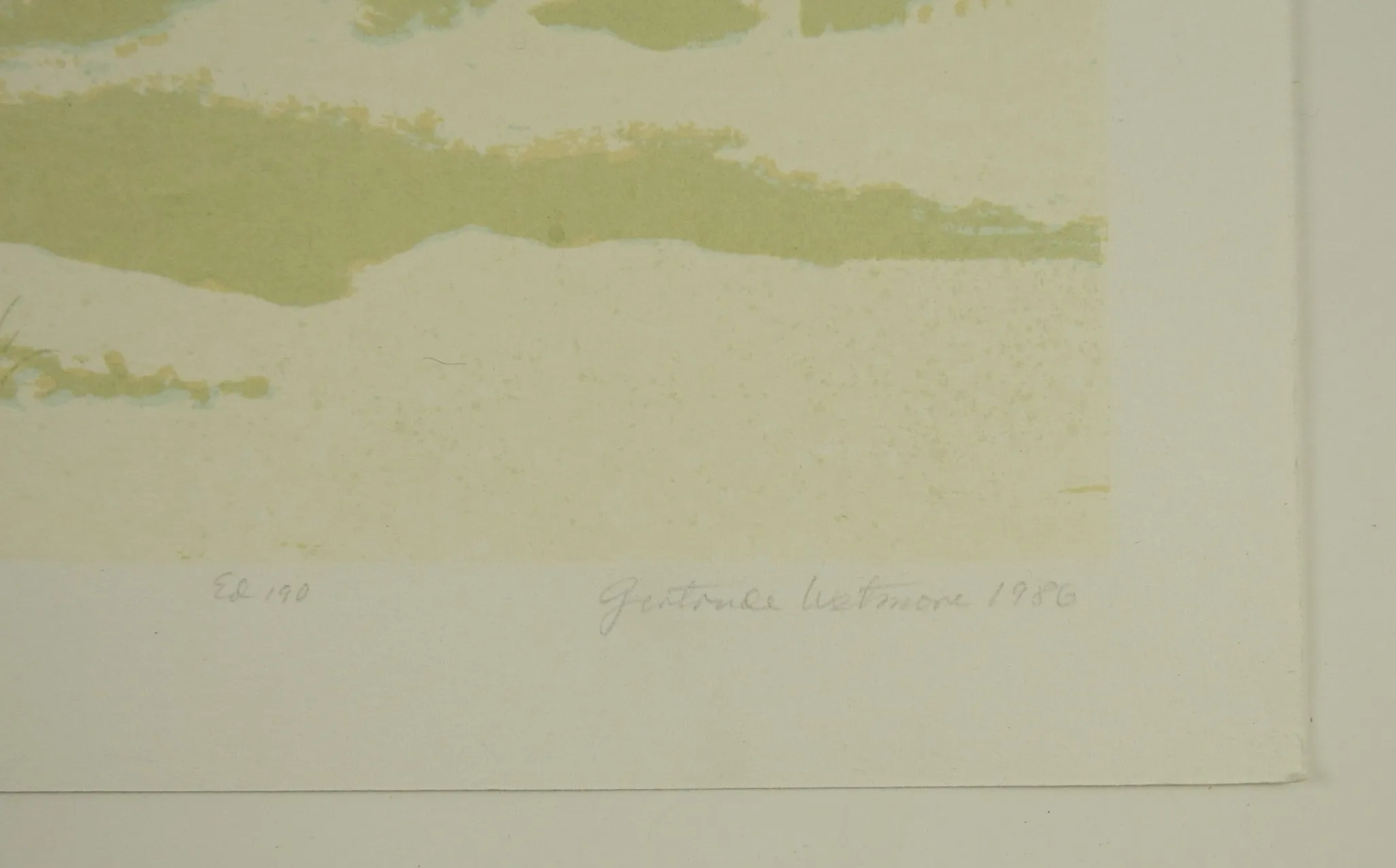 Beach Scene In Pale Colors Serigraph