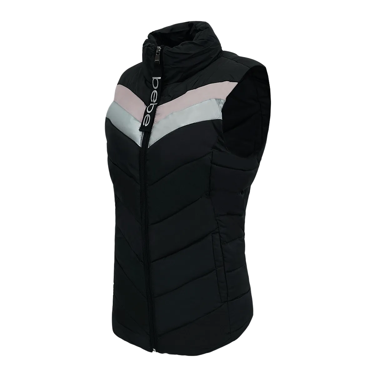 Bebe Women's Puffer Vest Black/Silver S