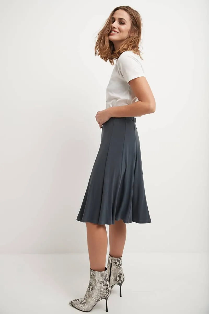 Bell Shaped Long Skirt with Flippy Flare