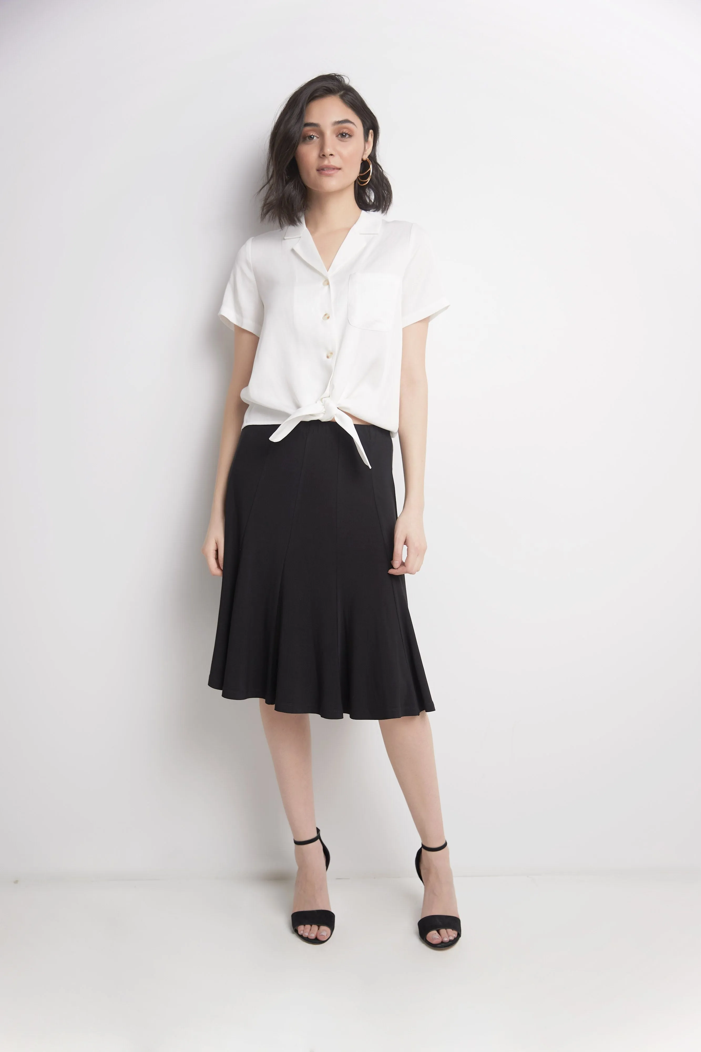 Bell Shaped Long Skirt with Flippy Flare