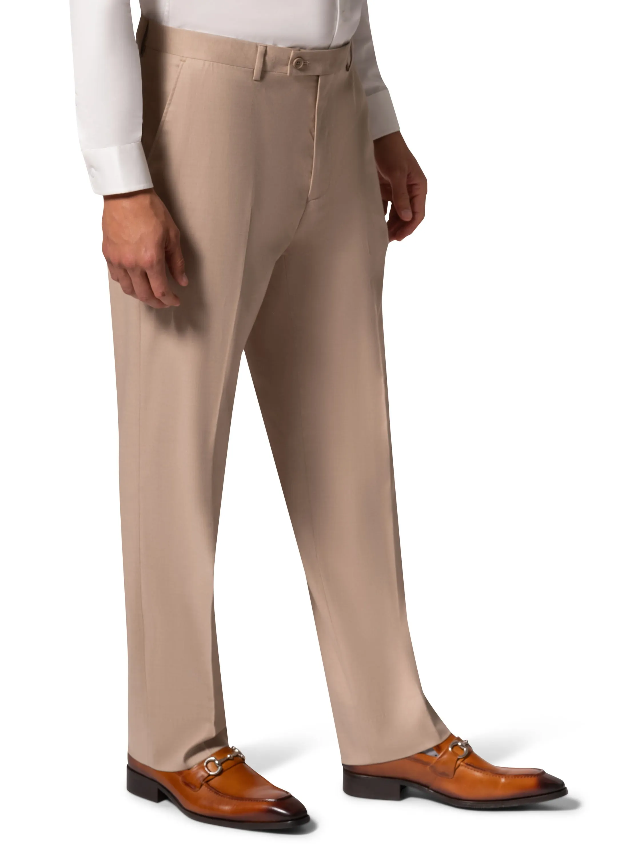 Berragamo MARCO UNI 3PC Notch Slim Suit - Tan