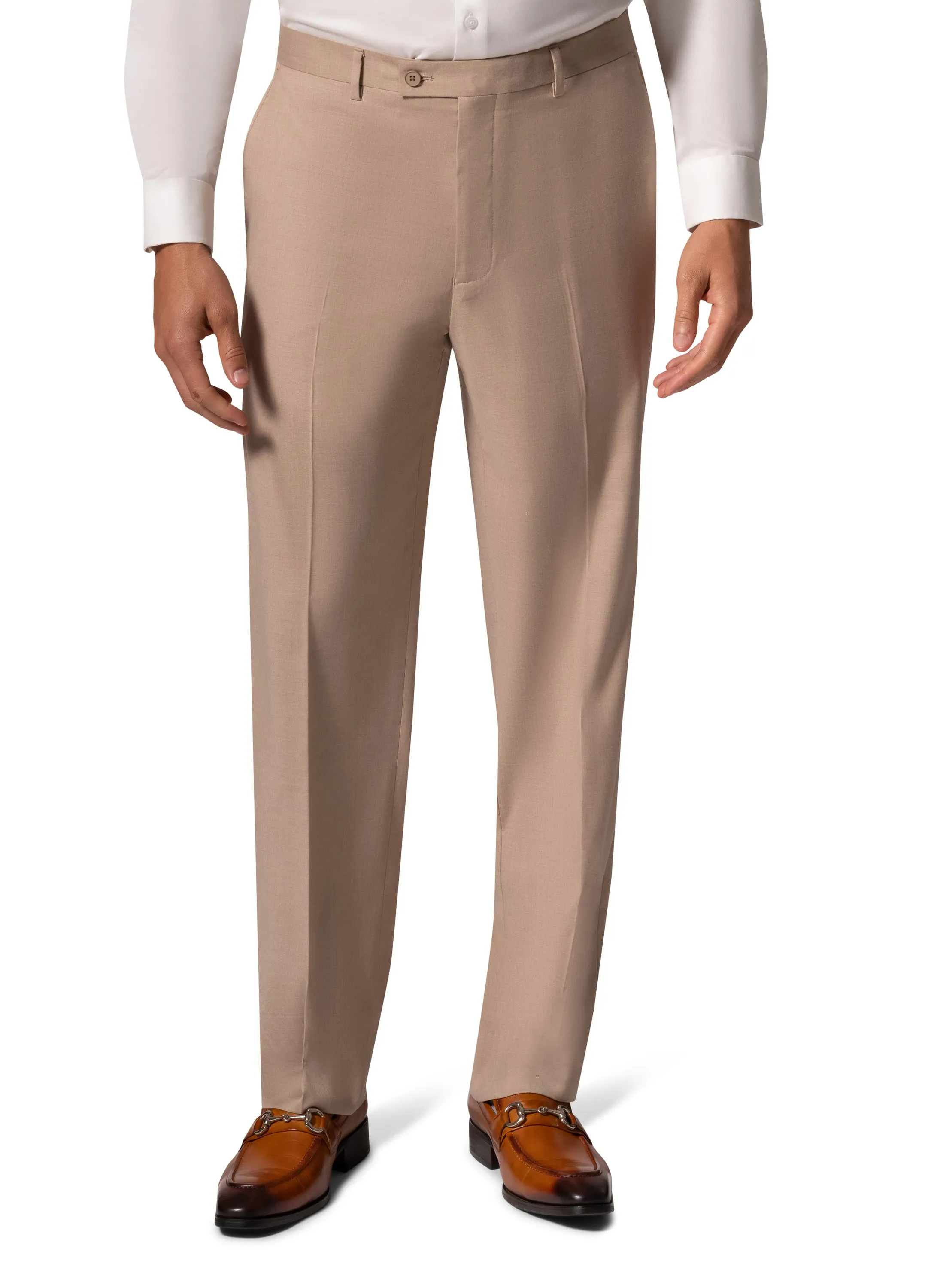 Berragamo MARCO UNI 3PC Notch Slim Suit - Tan