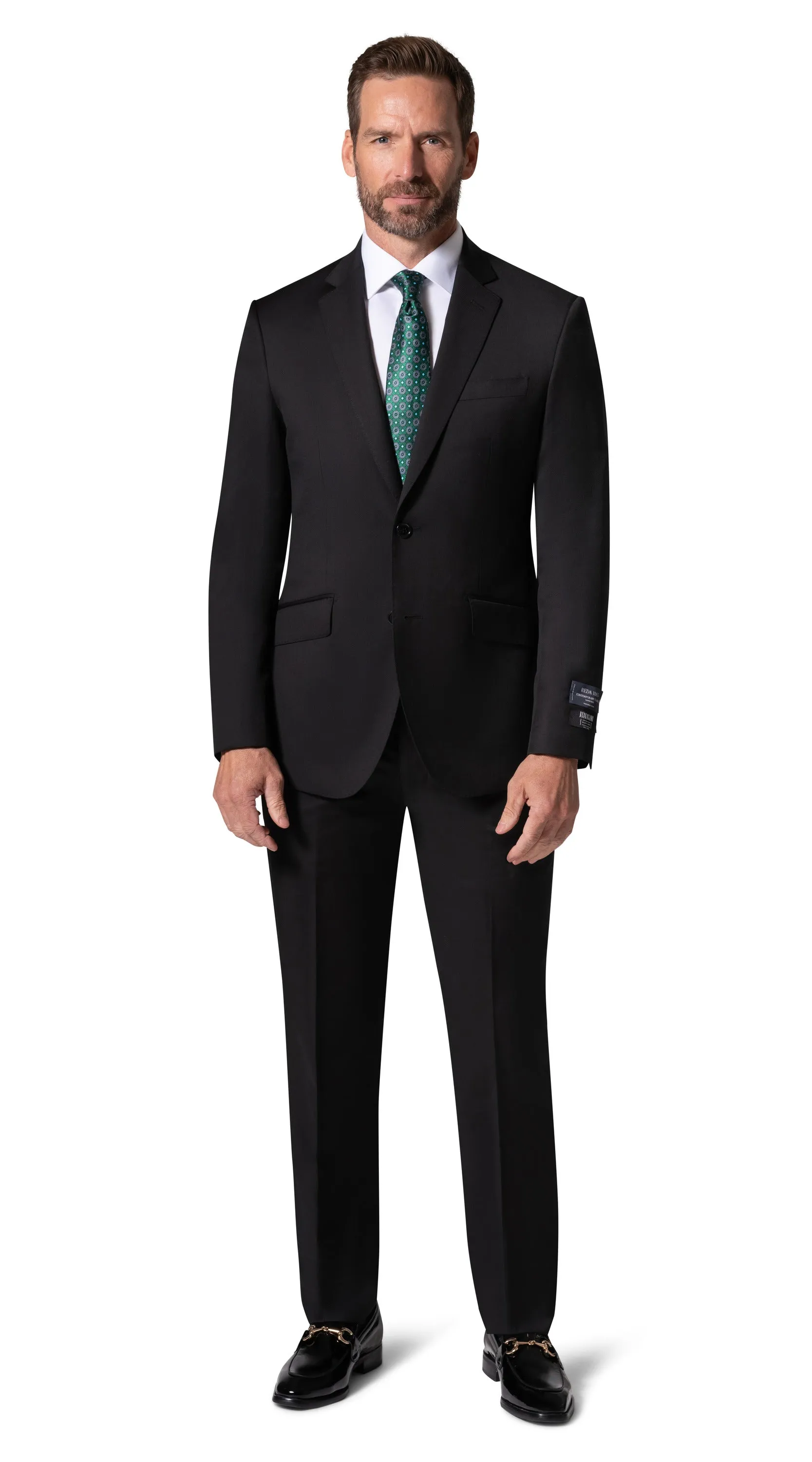 Berragamo - Reda | Modern Fit 2-Piece Solid Suit - Black