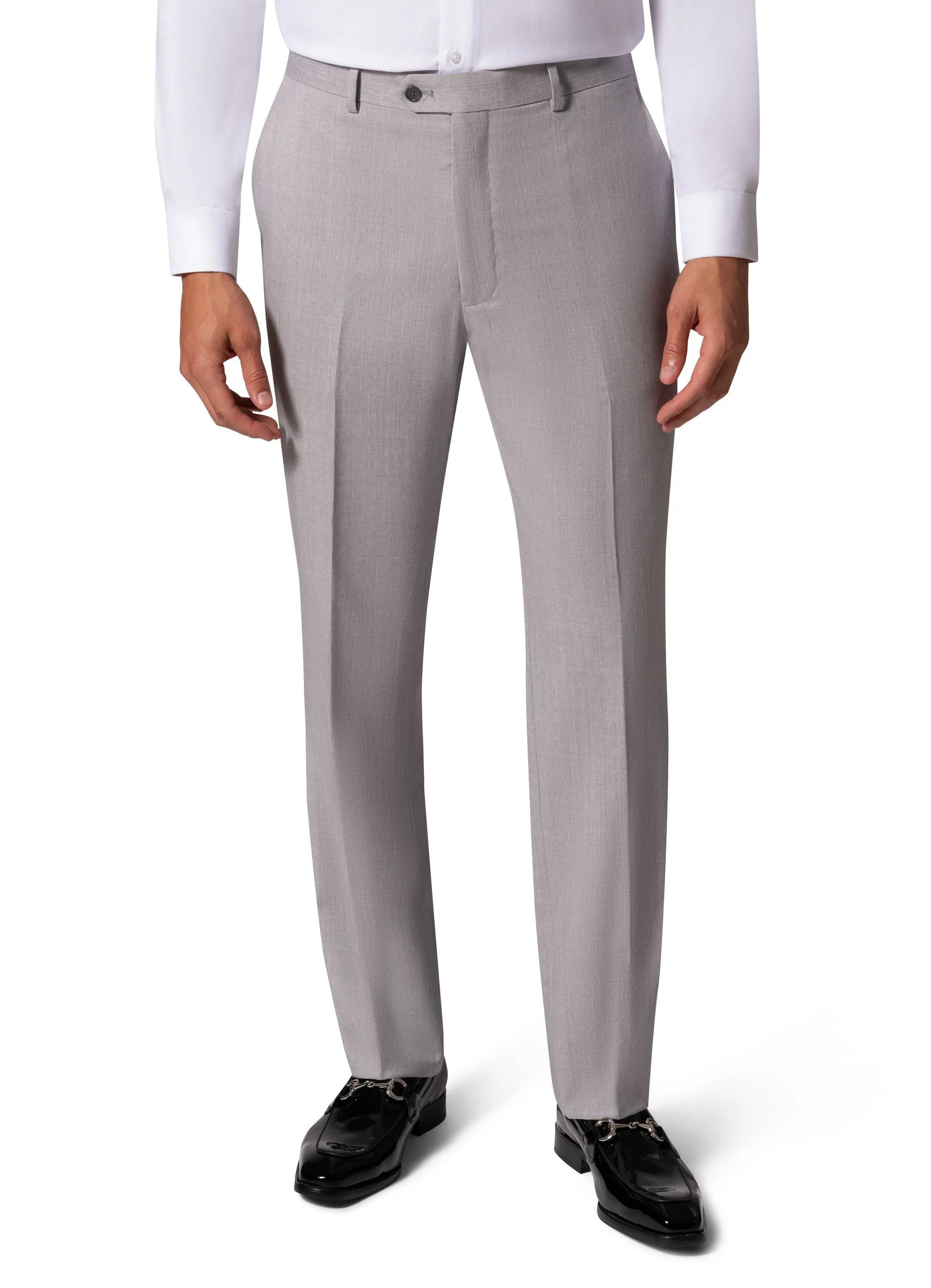 Berragamo - Reda | Modern Fit 2-Piece Solid Suit - Light Grey