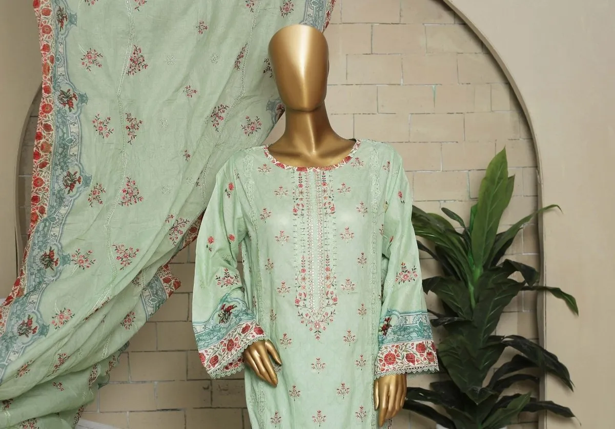 Elegant Bin Saeed Embroidered Lawn Suit - Stylish Womens Wear (Model BIN83)