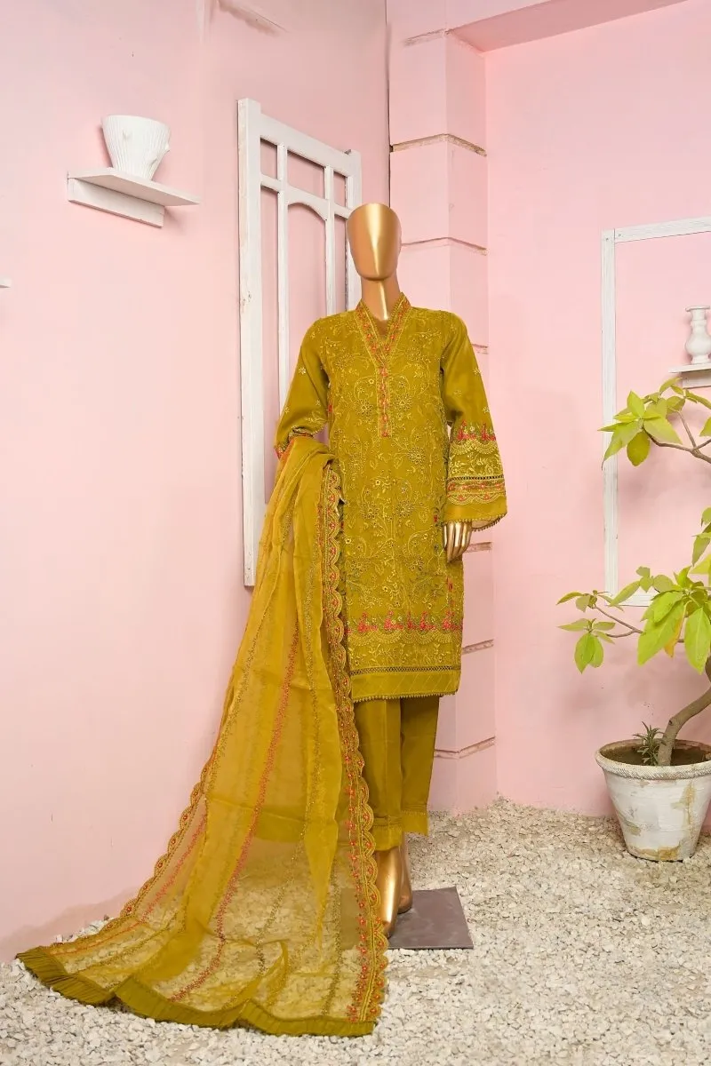 Bin Saeed Embroidered Organza Party Wear Suit BIN146