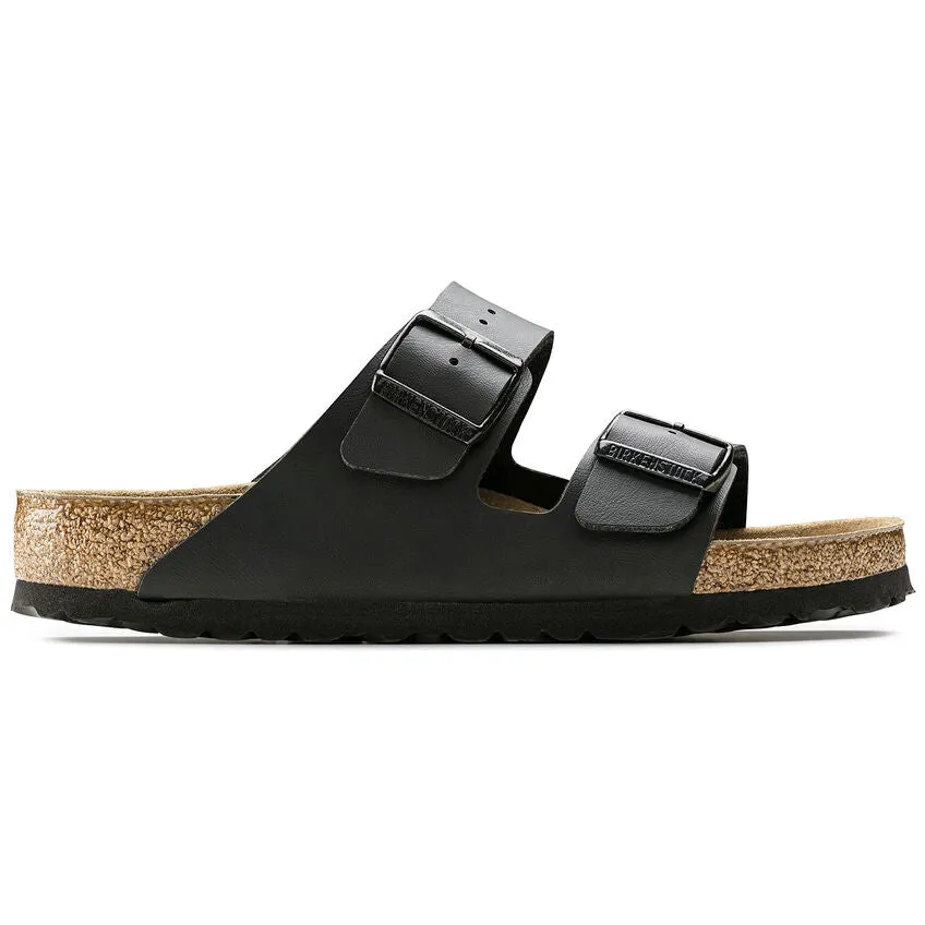 BIRKENSTOCK ARIZONA BLACK BIRKO-FLOR NARROW WIDTH