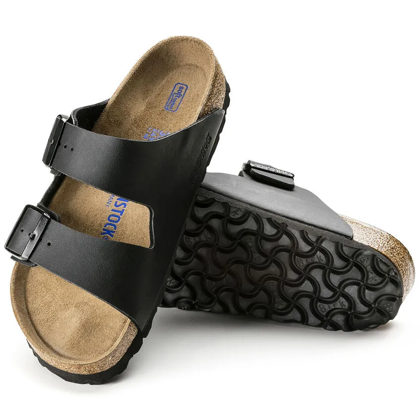 BIRKENSTOCK ARIZONA BLACK BIRKO-FLOR NARROW WIDTH