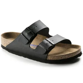 BIRKENSTOCK ARIZONA BLACK BIRKO-FLOR NARROW WIDTH