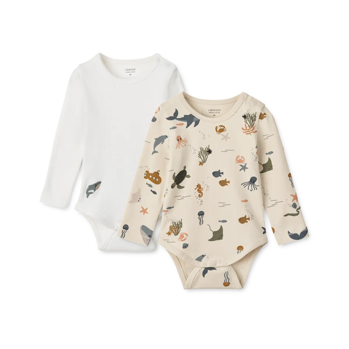 Bodysuit - Yanni - Sea Creature Sandy / Crisp White