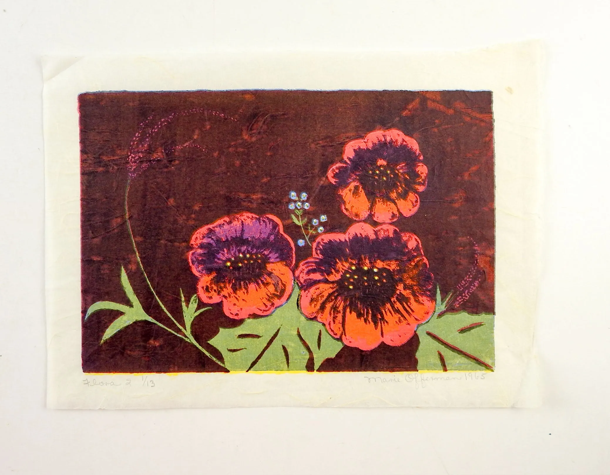 Bold Floral Serigraph