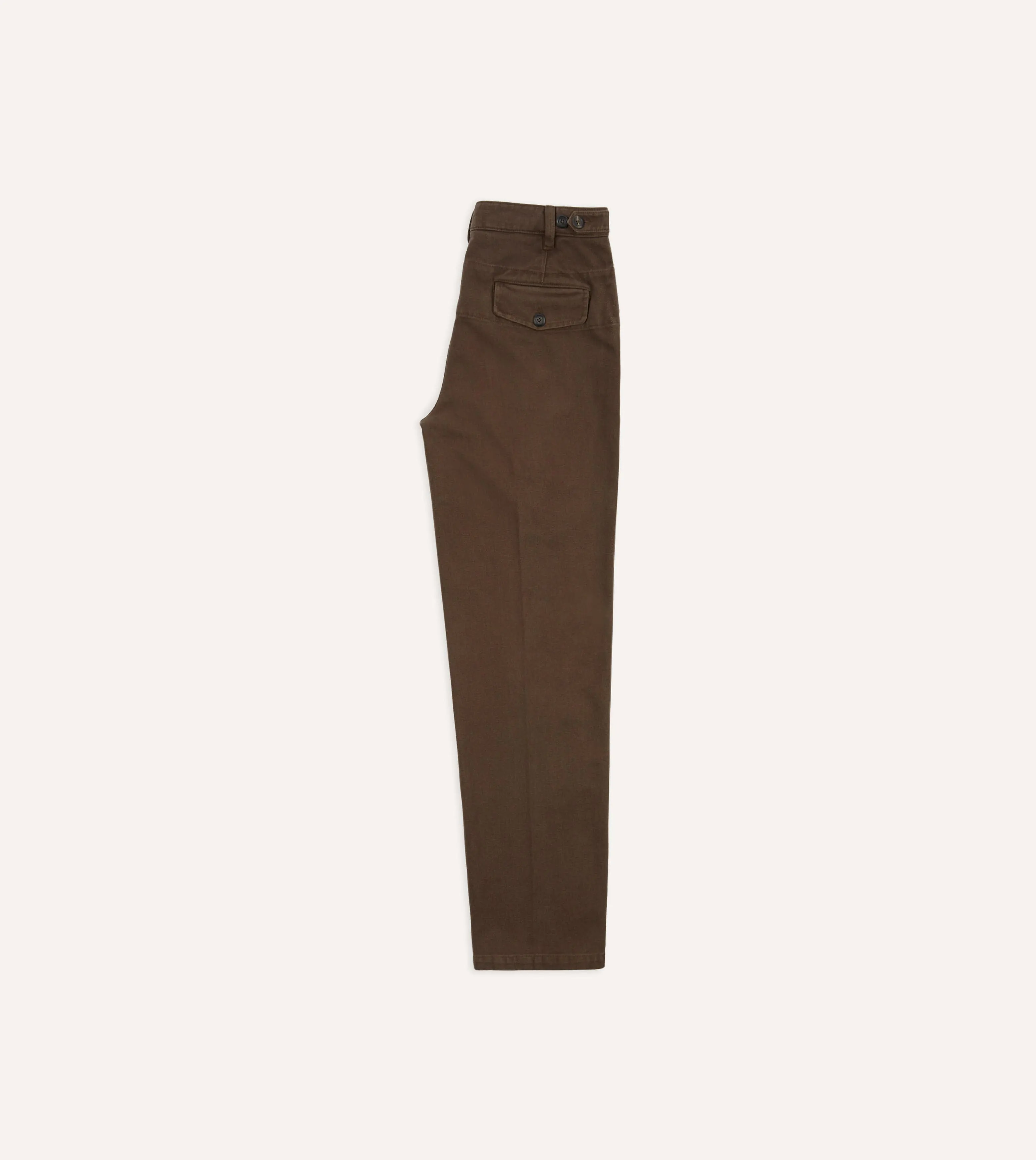 Brown Heavy Cotton Twill Games Trousers