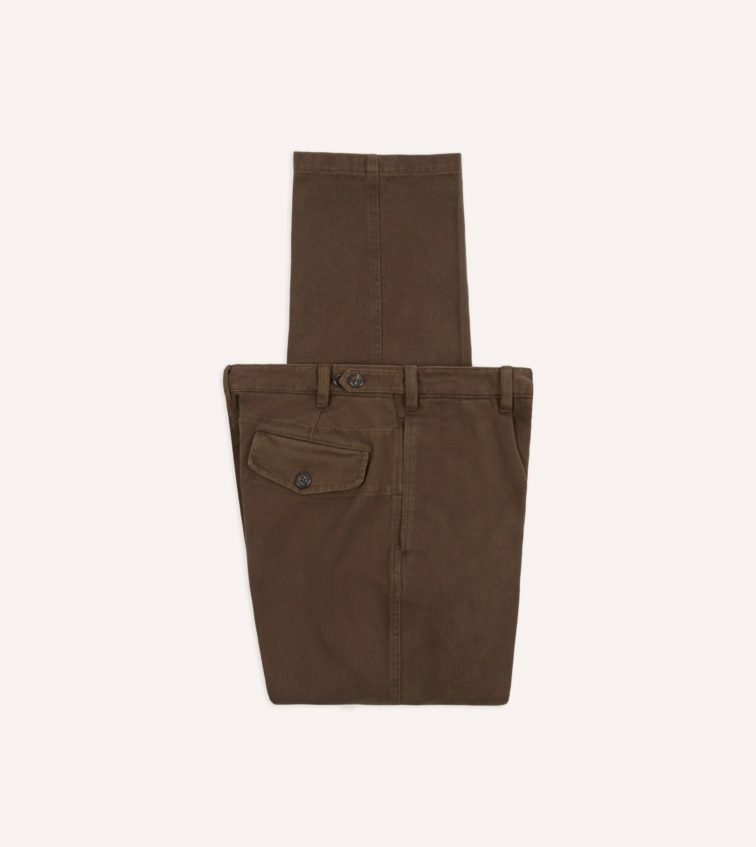 Brown Heavy Cotton Twill Games Trousers