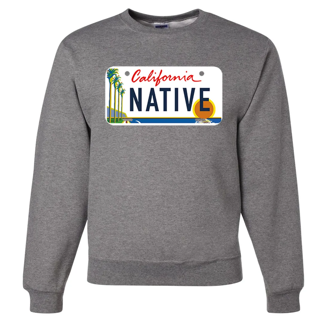 California Native License Plate Crewneck Sweatshirt