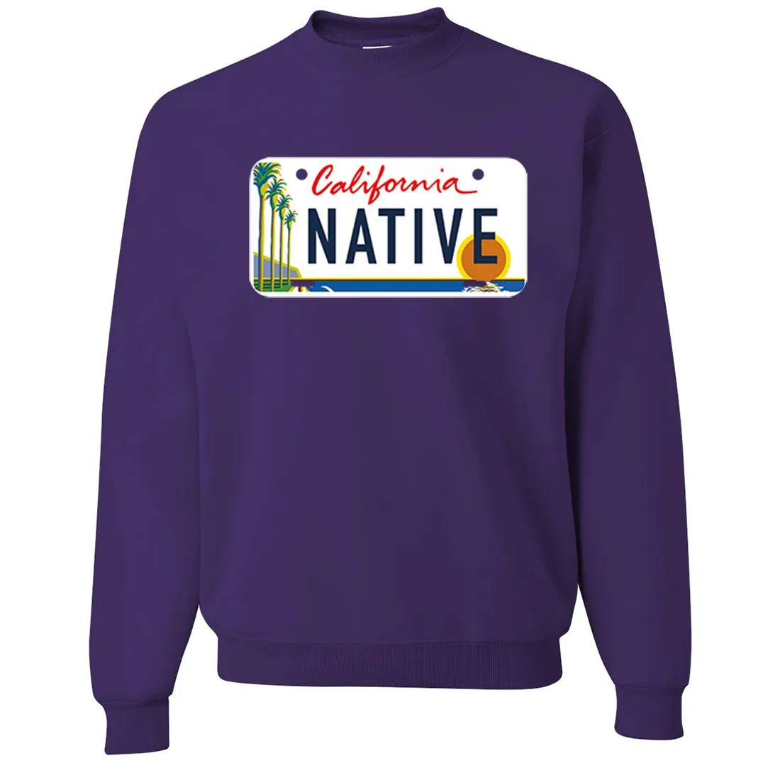 California Native License Plate Crewneck Sweatshirt