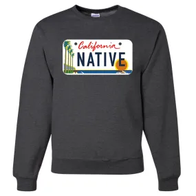 California Native License Plate Crewneck Sweatshirt