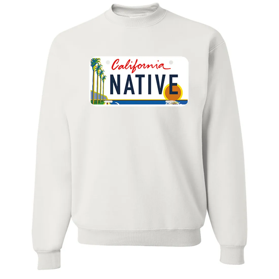 California Native License Plate Crewneck Sweatshirt