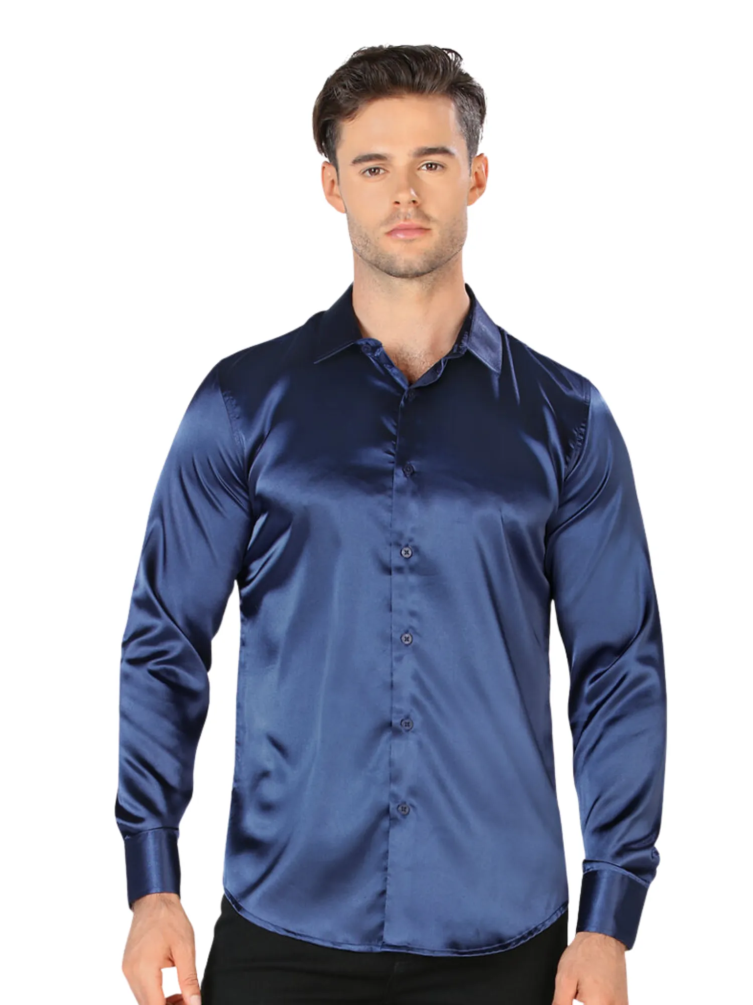 Camisa Casual Manga Larga Lisa para Hombre 'Montero' - ID: 0444