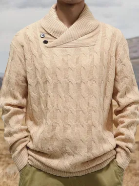 Casual Cable Knit Pullover Sweater